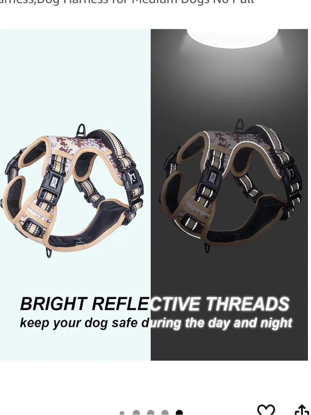 Dog Harness - Digital Camo Tan and Brown